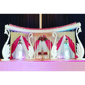 Boda media luna Swan etapa moderna media luna boda etapa de decoración de boda elegante de media luna Swan etapa - Product Image 1