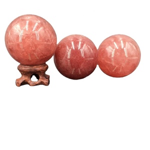 Fraise Quartz Sphère Cristal Pierre Premium Qualité Poli Pierres Précieuses Boule Spirituelle Guérison Amour Décoration Feng Shui Cadeau - Product Image 4