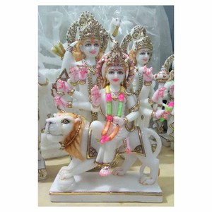 Main Blanc Marbre Sherowali Maa Statue - Product Image 1