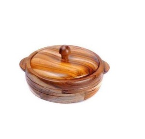 Best Quality Design <b>Wood</b> Chapati Box and Customized Price with Lid Printed and Handmade Round Shape with Polished - Product Image 6