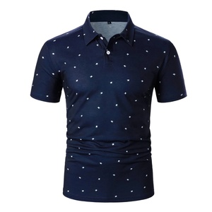 Camiseta informal de algodón para hombre, Camiseta estampada de manga corta de golf, Piqué, ajuste regular, antiarrugas, logotipo personalizado, de talla grande, para negocios - Product Image 1