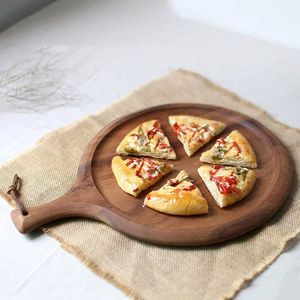 Paddle en bois Peel Plate Pie Pancake Baking Cutting Stand Outils de cuisine Pierres à pizza avec poignée et Offre Spéciale - Product Image 5