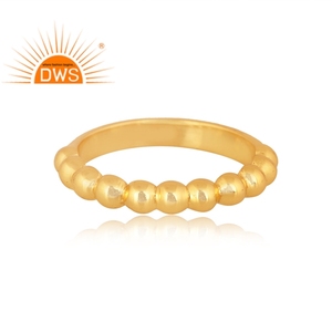 Último diseño hecho a mano 18K chapado en oro anillo de banda para mujer joyería de moda para mujer regalo para ella - Product Image 2