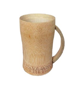 Mug à bière en bambou en gros, 4 tasses en bambou, plateau de service, écologique, fait à la main, vaisselle de fête, capacité de 40 oz, style classique, qualité - Product Image 2