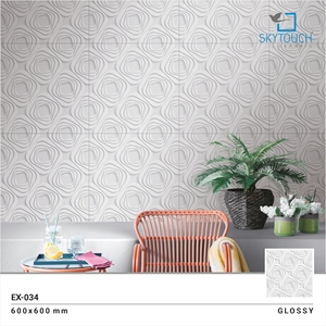 Azulejos de porcelana pulida India antideslizante de diseño moderno de 600x600mm, azulejos digitales personalizables para el hogar - Product Image 6