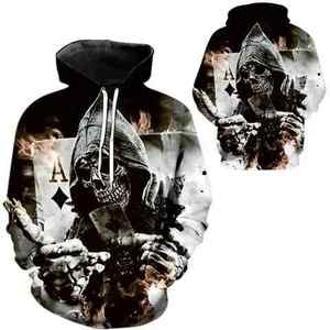 Sudadera con capucha estampada personalizada para hombre, suéter negro con bolsillo de canguro, sublimado, Material de la mejor calidad - Product Image 3