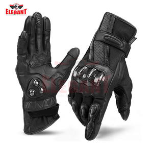 2025 professionnel personnalisé protection noir Pro Biker gants haute qualité en cuir moto gants en cuir véritable moto - Product Image 1