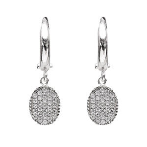 Forme ovale Noir Zircon Pierres Dangle Boucle D'oreille Turc En Gros 925 Bijoux en Argent Sterling - Product Image 4