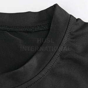 Chemises courtes de compression pour hommes LOGO personnalisé Vêtements de fitness pour la musculation Tops en tissu tricoté pour l'amincissement - Product Image 5