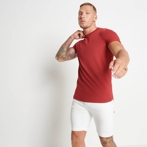<b>Hot</b> Selling Summer Short Sleeve Customized Fabric 100% <b>Combed</b> Cotton Jersey 160-200GSM Heavyweight T-shirts - Product Image 1