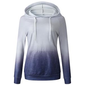 Sudadera con capucha de algodón de gran tamaño para mujer, marca personalizada a granel, diseñada con cremallera en el cuello con capucha para uso informal en invierno - Product Image 3