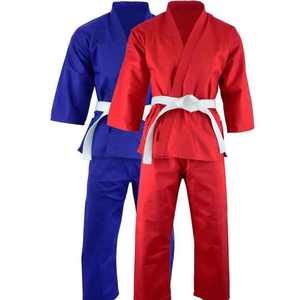 Uniforme de Karate de poliéster 100% de alta calidad, blanco con tela suelta ligera, almohadillas de sillín de cinturón de algodón duraderas, categoría de producto - Product Image 3