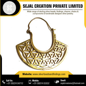 Boucles d'oreilles simples en argent sterling 925 avec avion tribal Résultats et composants de bijoux - Product Image 5