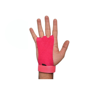 Empuñaduras de microfibra perforadas para levantamiento de pesas, agarre de palma para gimnasia, ajuste cruzado, cuero, 3 agujeros - Product Image 2