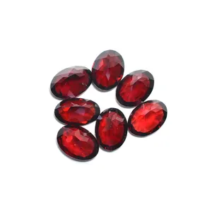 Natural Red Garnet Gemstone Oval Faceted Cut Calibrated Loose Gemstone For Elegant Jewelry Making All Sizes Are Available