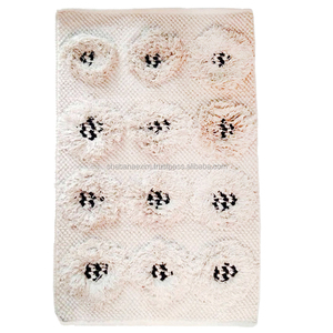 Coton Boho Style fait à la main brodé jeter tapis élégant personnalisé salon tapis décor à la maison tapis personnalisés tapis ensemble tapis - Product Image 3