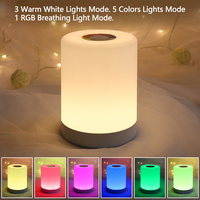Lampe tactile led veilleuse type c rgb multicolore capteur tactile pour bébé lampe de chevet usb charge veilleuse pour bébé nnursery