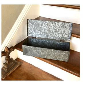 Récipient de stockage galvanisé de qualité supérieure de couleur grise de grande taille parfait pour la maison et les ustensiles de cuisine Option de stockage élégante - Product Image 6