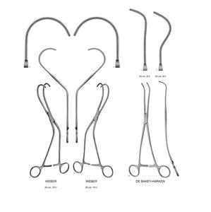 Weber Aorta-Anastomosis abrazaderas con Toothing Debakey y Debakey - Harkin aórtica abrazaderas con Toothing Debakey CE certificado - Product Image 1