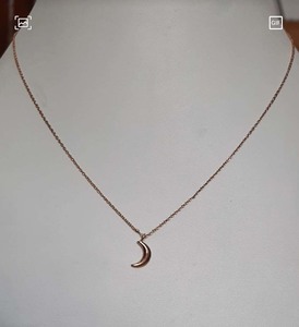 Collier à chaîne à maillons avec pendentif en forme de rose en argent 925 plaqué or tendance vintage pour Noël et mariage - Product Image 4