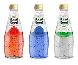 Bebida de Semillas de Hierbas Gelatinosas Texturizadas 290ml en Botella de Vidrio, Infusión de Frutas Exóticas, Refresco Visual, Suministro al por Mayor - Product Image 4