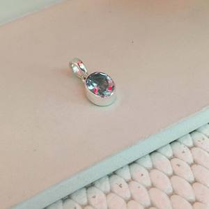 925 bijoux en argent pendentif topaze bleue pierres précieuses légères pendentifs en argent Sterling personnalisé argent bleu topaze pierres précieuses pendentifs - Product Image 3