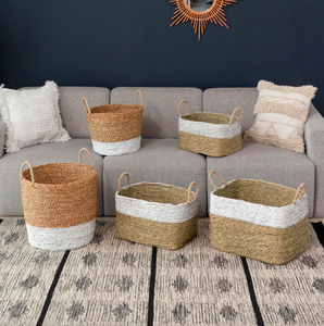 Workpro — panier rond bicolore en coton ou blanc, ensemble 2 pièces, ampliforme, écologique, fait en Vietnam - Product Image 6