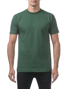 Men's T-Shirts Short-Sleeve Quick-Dry Men Shirts Solid Plain T Shirt Active Performance Tshirts Forest Green Color