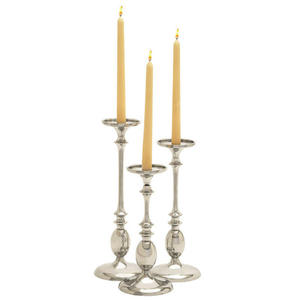 Porte-bougie de Noël élégant en aluminium gaufré fait main, sur base baroque, personnalisable, vente en gros, décoration d'intérieur - Product Image 4