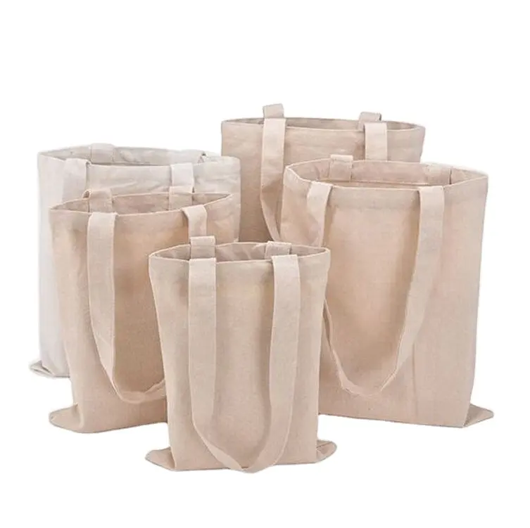 도매 사용자 정의 싼 두꺼운 줄 지어 Mock Up Shopper Shopping Plain White 면 천 Canvas Fabric Material Tote Bag