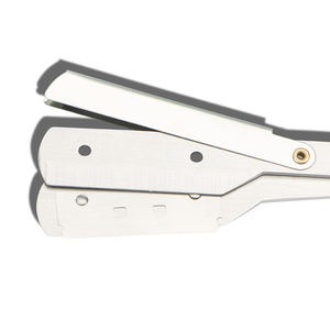 Maquinilla de afeitar para hombre, maquinilla de afeitar con logotipo personalizado ajustable, hoja única, mango de Metal plegable, para peluquero - Product Image 2