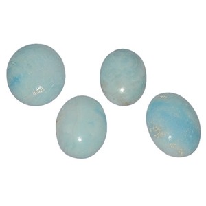 Achetez des cabochons ovales en aragonite bleue en ligne - Fournisseur NaturalAgate.com - Décoration d'intérieur - Cadeau Feng Shui - Product Image 1