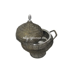 Vaisselle de fête de mariage pour la restauration Pot de serveur de nourriture Casserole isolée en acier inoxydable de haute qualité Pot de service - Product Image 6