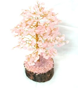 With Good Rose Quartz <b>Tree</b> 300pcs Chips Golden Wire : Rose Quartz <b>Tree</b> 300pcs Chips Golden Wire for Sale - Product Image 1