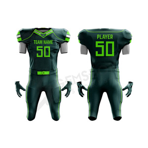 ชุดยูนิฟอร์มอเมริกันฟุตบอลสำหรับผู้ใหญ่ขายส่ง แห้งเร็ว ระบายอากาศได้ดี ป้องกันแบคทีเรีย ป้องกันรังสียูวี พิมพ์ลายดิจิทัลตามสั่ง 100% - Product Image 6