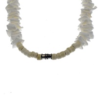 Collier tendance style plage, collier en coquillages blancs taillés en carré, accessoires de bijoux unisexes