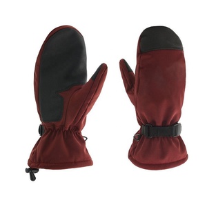 Mitones de invierno de cuero calefactables Guantes de snowboard de esquí para clima frío Repelente al agua Deportes de pantalla táctil con aislamiento polar - Product Image 3