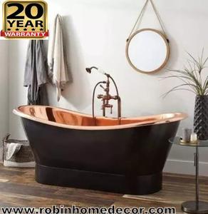 Bañera de cobre de estilo antiguo con 20 años de garantía para adultos y bebés Material acrílico Baño de lujo sin bizcocho tostado disponible Precio a granel - Product Image 2