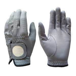 Guante de golf de piel de oveja para jugador masculino y femenino en color gris - Product Image 1