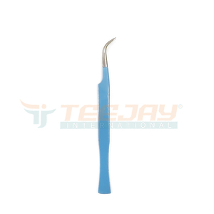 Outils de beauté et de maquillage professionnels, pince à épiler courbée J avec couche de Base, accessoire de couleur bleu marine, de haute qualité, outils testés à la main - Product Image 4