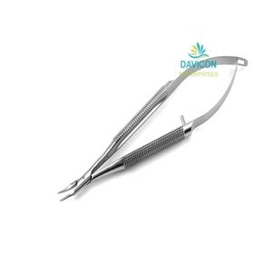 Porte-aiguilles manuel en acier inoxydable avec poignée à ressort et pince de 12 cm, pointes CVD, instrument chirurgical de base - Product Image 1