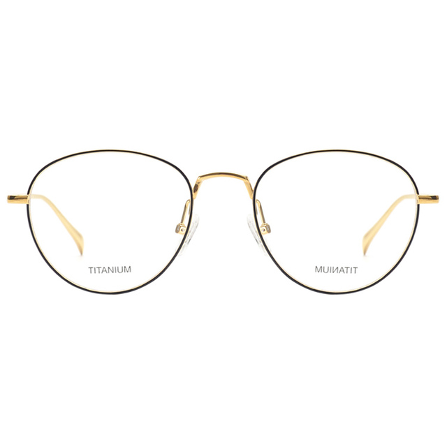 High Quality Fashion Titanium Eyewear Frame Round Shape Titanium Optical Frame Titan Glasses for Adult