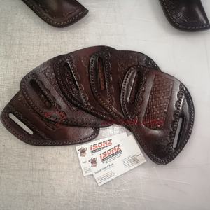 Gaine en cuir Couteau De Chasse Couteau Porte-clés Clip Étui En Cuir Poche Russe Chasse Gravé - Product Image 1