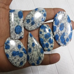 Natural Blue Premium Oval Cut Gemstone Cabochon Mix Shape K2 Jasper Proveedor de piedras preciosas sueltas - Product Image 3