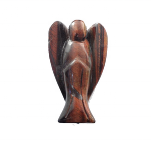 Cristal Ángel hierro Tigre ojo tallado cristal 2 a 2,5 pulgadas piedra curación piedras preciosas estatuilla Ángel a granel para decoración del hogar - Product Image 2