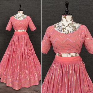 Lehenga choli แบบพรีเมี่ยมพร้อม dupatta และเข็มขัดปักเลื่อมเหมาะสำหรับงานแต่งงานและโอกาสพิเศษ - Product Image 4