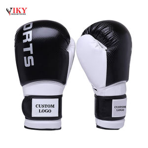 Guantes de boxeo logotipo personalizado Fitness profesional punzonado entrenamiento PU cuero guantes de boxeo - Product Image 4