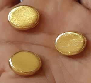 Meilleur prix pour les perles de forme ovale plaquées argent et or Composants de taille de bijoux simples - Product Image 1