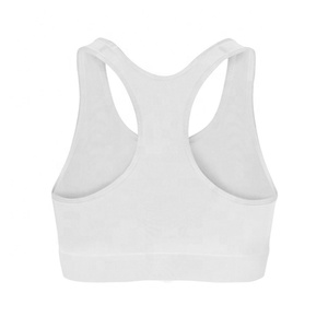 Women's Customized Fitness Logo Design Breathable <b>Running</b> Sports <b>Padded</b> Bra Medium Support Racerback 100% Nylon Yoga Vest Tank - Product Image 2
