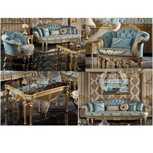 Aspecto real mano tallada muebles de sala de lujo de madera de teca tallada a mano conjunto de sofá de estilo europeo tallada sofá - Product Image 1